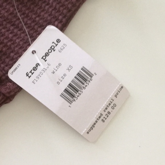 Free People Jolene Mini Dress FP One Babydoll Thermal Oversized Wine - Picture 5 of 15